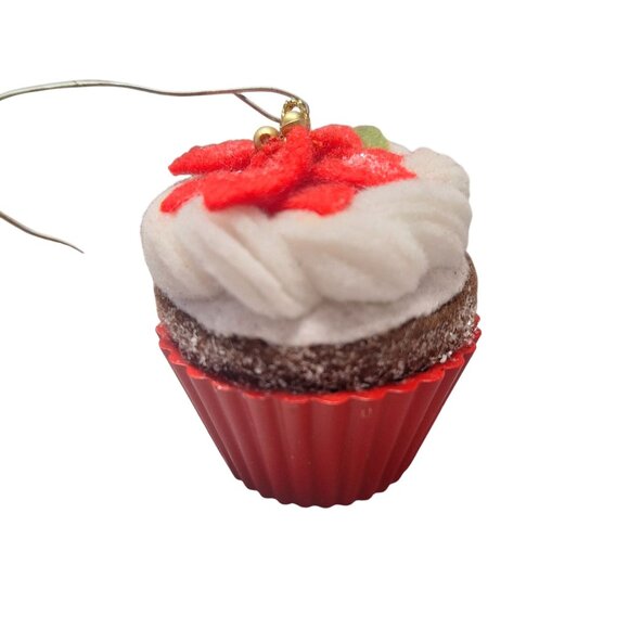 Hallmark Keepsake Oh So Sweet Christmas Cupcake Ornament 2010 Series Felt Glitte - Picture 2 of 6